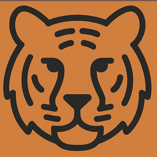 Tigerstaden Elektros tigerhode på oransje